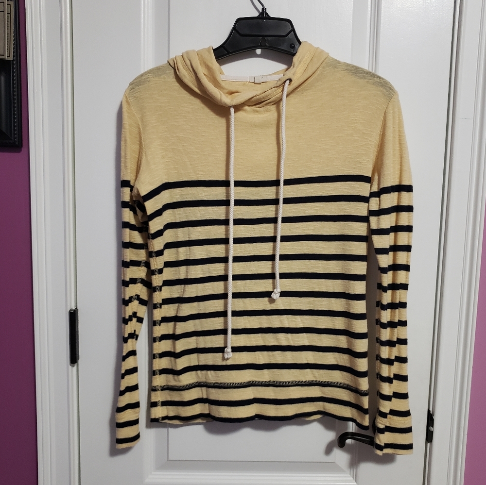 J. Crew light striped hoodie size XXS
